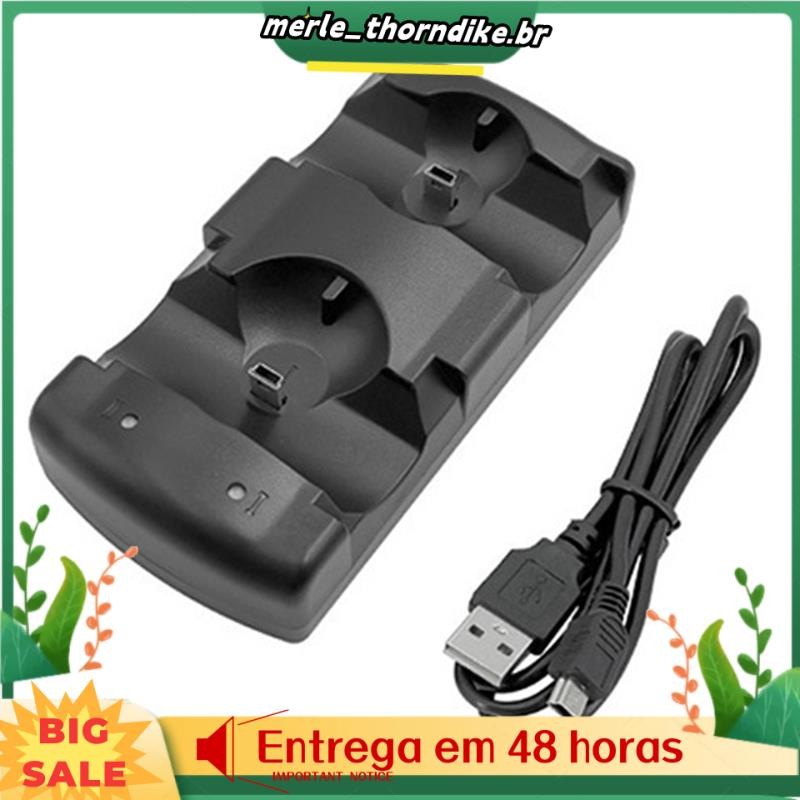 Carregador Duplo USB De Base De Energia De Carregamento Para Sony PS3 Mover Controlador E Navegação Móvel Fácil Instalaç