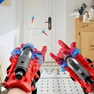 Luva do Homem Aranha Com 1 Ou 2 Unidades Com Lançador De Teia com Dardos para Meninos e Meninas