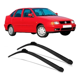 KIT PAR Palheta Limpador Parabrisa Silicone PRONTA ENTREGA Polo Classic 1999 À 2002