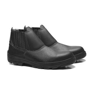 Botina Seguranca Bracol Elastico PU Bidensidade CA48413 Preto Biqueira PVC em Oferta na Shopee