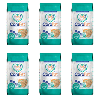 Kit C/6 Granulado Higiênico Madeira CarePet Original 2,5Kg