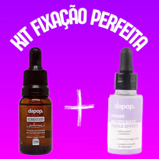 Kit Blindagem Poderosa de Maquiagem + Primer Facial Matificante Triple Effect Dapop