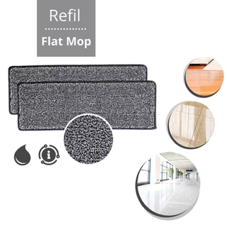 2 Refis Mop Flat de Microfibra Lavável - Clean Tech