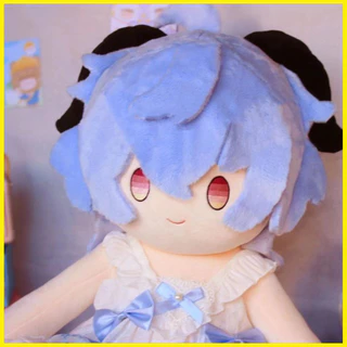 40cm Genshin Impacto Ganyu Boneca De Algodão Sentado Coleção De Jogos De Bonecas anime Pelúcia Azul