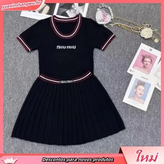 Miumi * vestido de malha de senhora duas peças