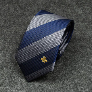 Gravata Masculina Listrada Fina De 7 Cm , Jacquard , De Estudante , Cerimônia De Formatura , Com Caixa De Presente