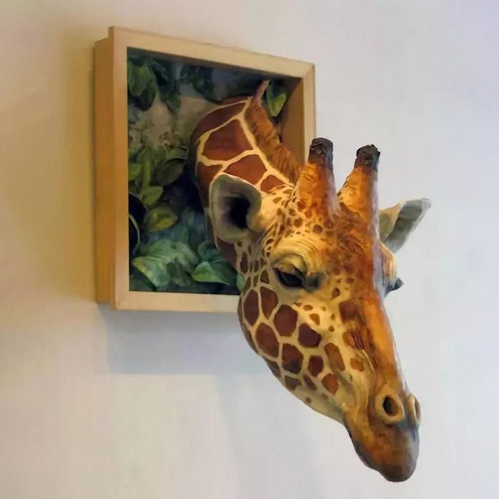 Moldura Fotográfica 3D Animal Pingente De Parede Criativo Simulado Artesanato Em Forma De Decoração De Sala De Estar Festival De Halloween Casa
