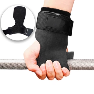 2 Luva Hand Grip 100% Couro Camurça sem furo com Neoprene para Crossfit e Academia Par