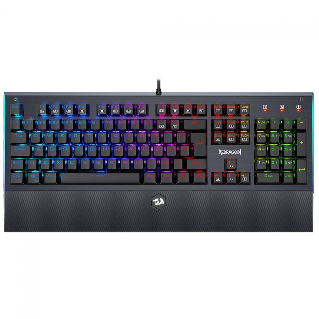 Teclado Mecânico Gamer Redragon Dark Aryaman V2, RGB, Switch Brown, ABNT2, Preto, K569RGB (PT-BROWN) V2
