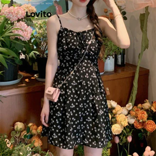 Lovito Vestido casual Ditsy com estampa floral para mulheres LNM75134