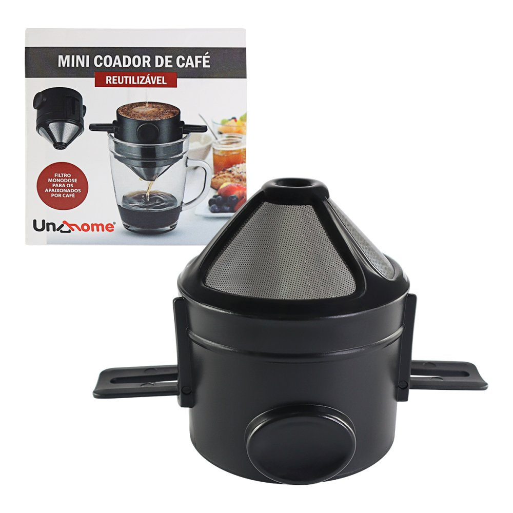 Mini Coador de Café Drip Coffe Cha Filtro Reutilizável Lavavel Inox ...