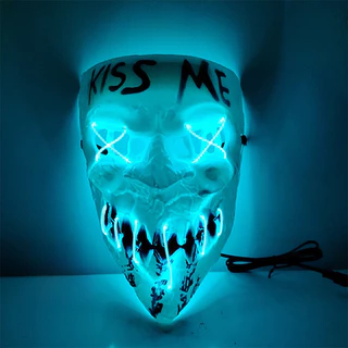 Mascara Led Neon Carnaval Cosplay Fantasia Masculina