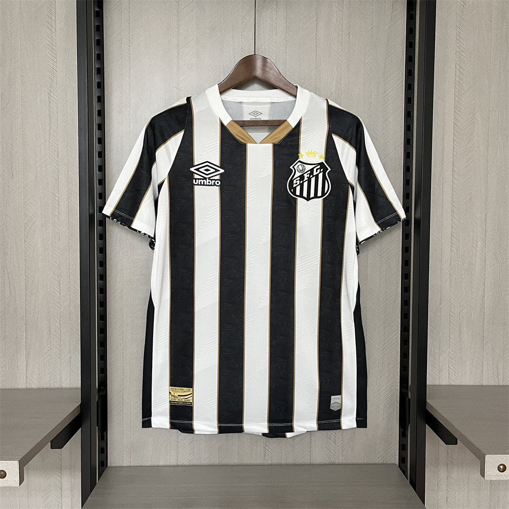 Camisa Desportiva Futebol Santos 24/25 S-S Away Black White