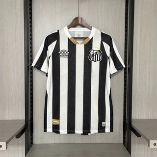 Camisa Desportiva Futebol Santos 24/25 S-S Away Black White