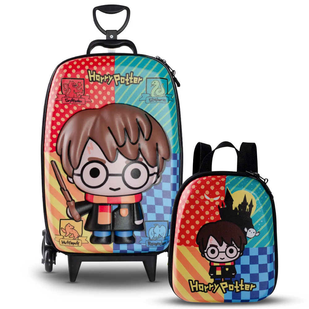 Kit Mala Escolar Rodinhas Harry Potter Infantil Mochila P | Shopee Brasil
