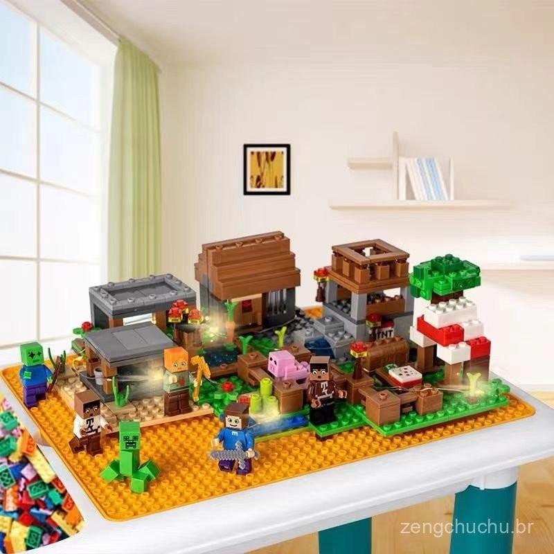 Pronto Blocos de construção 500pcs Minecraft Brinquedos Educacionais Compatíveis Série My World Village