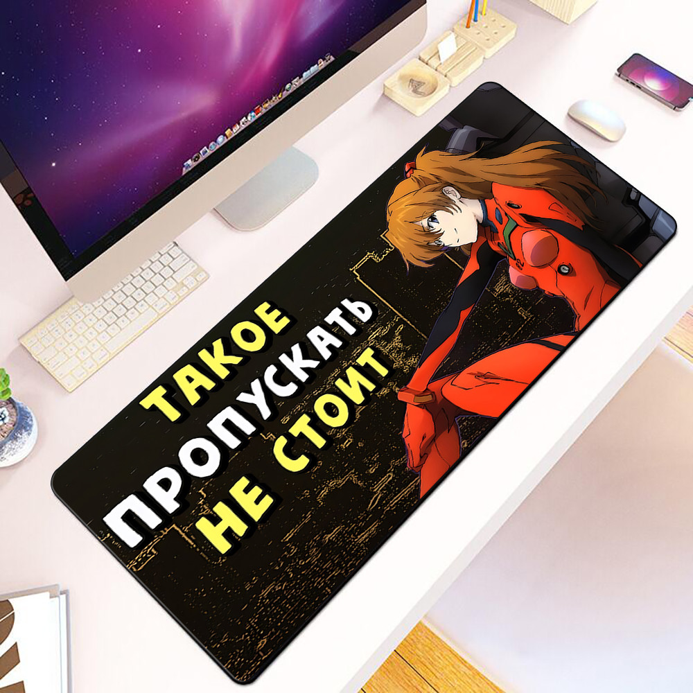 E-Evangelion Kawaii Mouse Pad Tapete De Borracha Mause Gaming Pc