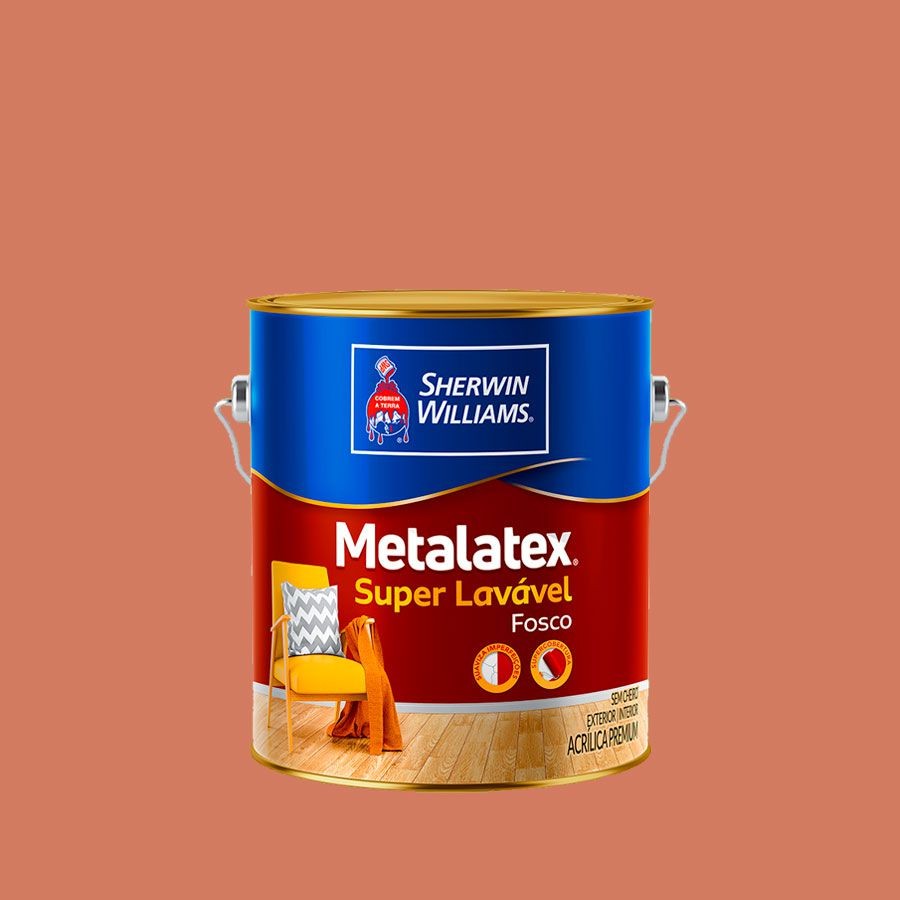 TINTA PREMIUM SHERWIN WILLIAMS EXTERNA 3,6LT COR TERRACOTA FOSCO ...