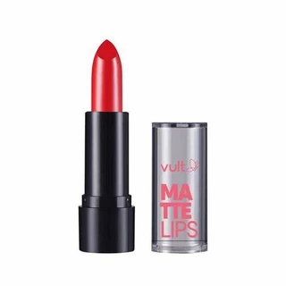 Batom Matte Lips Vult - Vermelho Real em Oferta na Shopee
