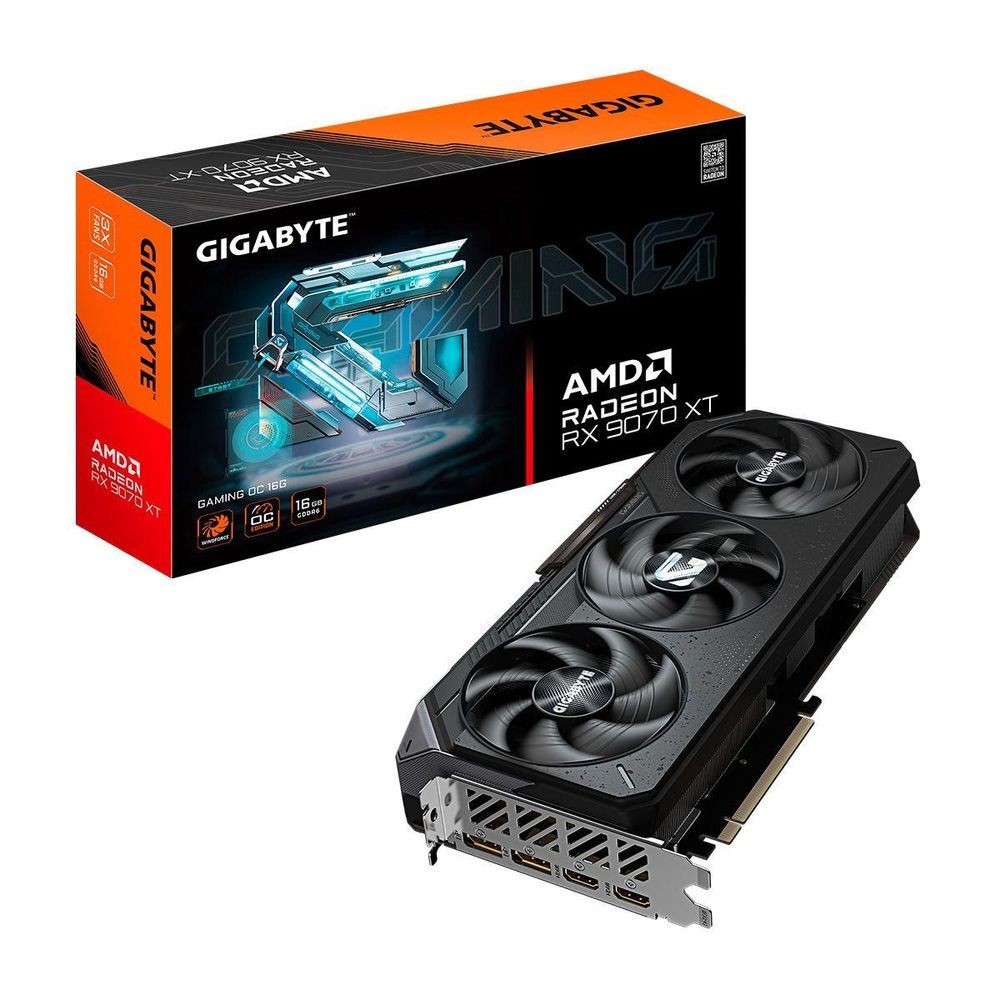 Placa de video AMD Radeon Gigabyte RX9070 XT Gaming Oc 16gb Gddr6 256bits GV-R9070XTGAMING OC-16GD