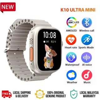 Smartwatch K10 Ultra Mini Relogio Inteligente Ilha dos Espíritos 41mm Serie 9 Duas Pulseiras IP67