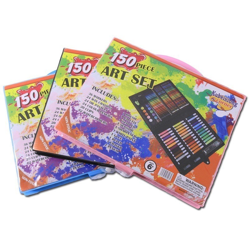 KIT 68/86/150/168 Estojo Maleta Pintura Infantil com 150/168 Peças