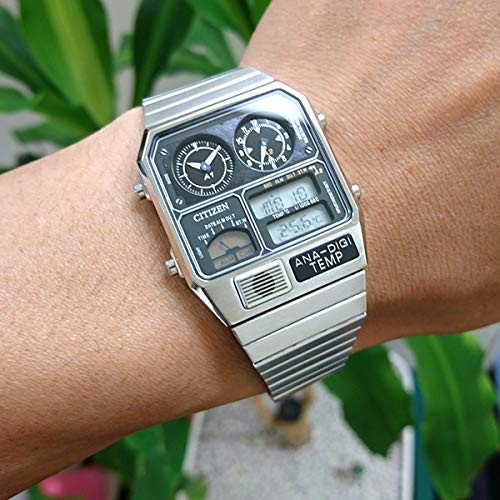Relógio Citizen ANA-DIGI TEMP Reissue, modelo prateado, JG2101-78E
