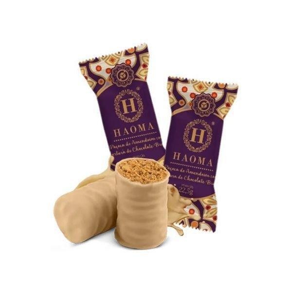 Paçoca Haoma com Chocolate Branco 22.5g | Shopee Brasil
