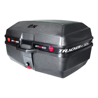Baú Bauleto Tracker Stoned 52 Litros Para 2 Capacetes + Base Fixadora