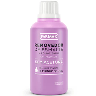 Removedor Esmalte Farmax Sem Acetona Uva 100ml
