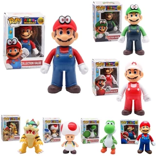 Boneco Tipo Funko Pop Super Mario, Luigi, Yoshi, Donkey Kong, Bowser