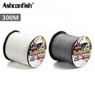 Ashconfish 4 Cordões 300M Linha De Pesca Trançada X4 Dyneema PE Pamansing Linya Grey White