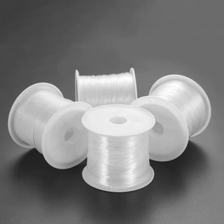 8-90m/roll 0.2 0.4 0.6 0.8mm Fio De Cristal Transparente Para Acessórios De Bijuteria