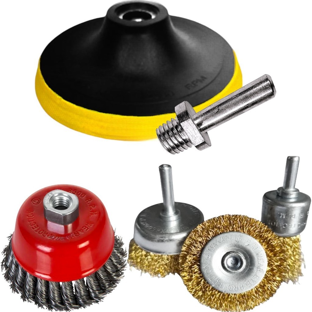 Suporte de Lixa Velcro Adaptador M14 P/Furadeira Parafusadeira Esmerilhadeira Lixadeira Boina 5Pol