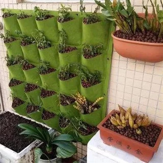 Jardim Vertical 49 Bolsos Pendurado Plantador De Parede 100x100