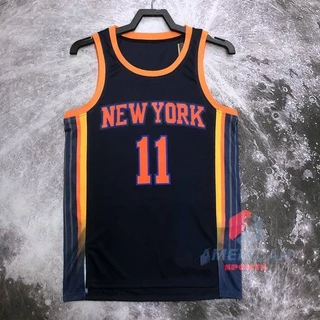Camisa Masculina De Basquete Preta New York Knicks 11 Jalen Brunson