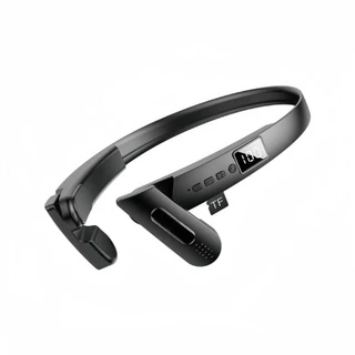 Fones de ouvido bluetooth tipo de orelha de suspensão condução óssea esportiva display digital qualidade de som hd