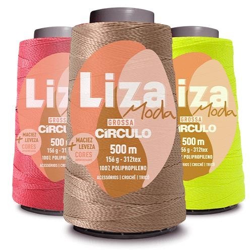 Linha para Crochê Liza Moda Grossa 500 Metros - 100% Polipropileno ...