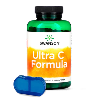 Vitamina C Ultra Formula Swanson 250 Caps + Porta Cápsulas