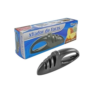 Amolador Afiador De Facas Em Aço Inox Com 3 Afiadores em Oferta na Shopee