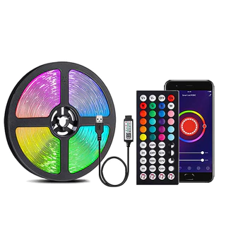 Fita Tira LED RGB Ambientes Coloridas C/ Controle 5 metros