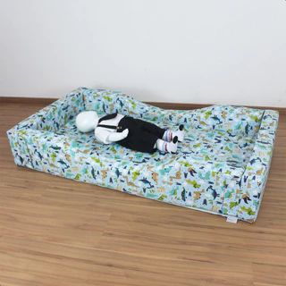Caminha Espumada Dinossauro com Colchão | 1m50m x 80cm x 25cm