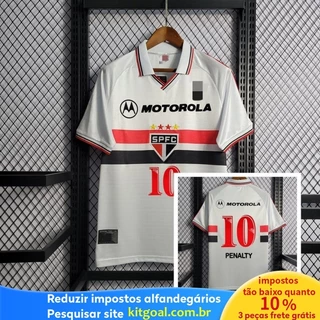 Retro 1999-20 Seasons São Paulo Branco Camisa POLO Para Casa VUSA
