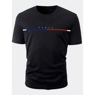 Camiseta Escrito lançamento Paris Z Masculina verão Unissex