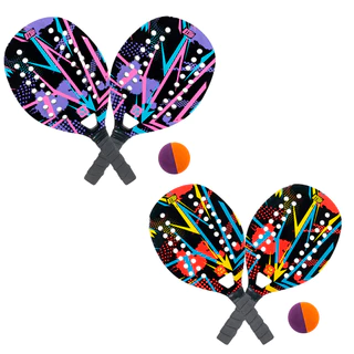 Kit Beach Tennis Lilas/Red Frescobol 2 Raquetes 1 Bolinha BT100 BEL em Oferta na Shopee