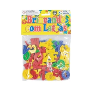 Brincando Com Letras Com 62 Peças Coloridas 4744 - Pais & Filhos