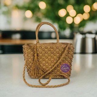 Bolsa Casual De Palha Feminina Com Alça de Mão e Transversal Praia Verão - SZJ-68027