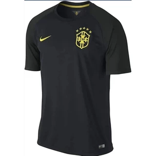 LANÇAMENTO DA CAMISA DO BRASIL PRETA COM DOURADO 2024 / 2025 CAMISETA DE TIME MASCULINA SELEÇAO BRASILEIRA BEM TOP