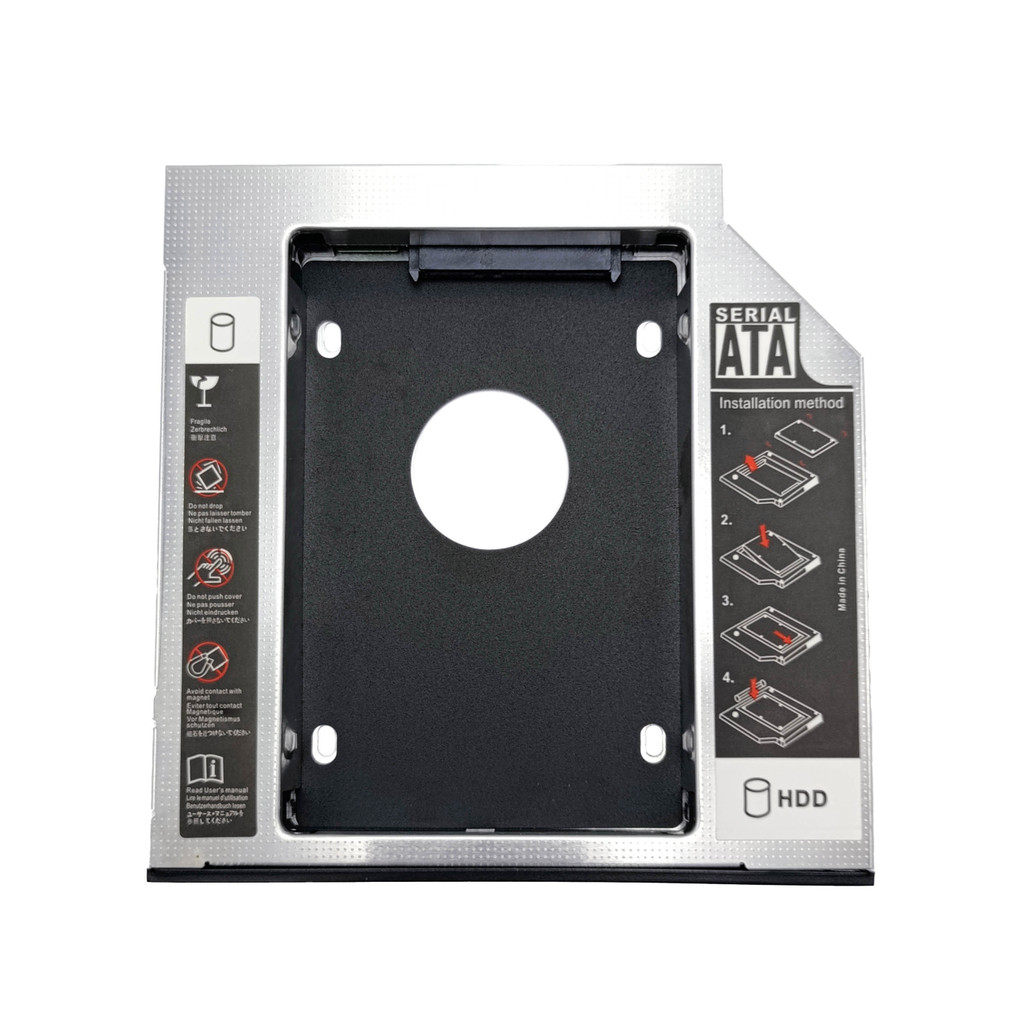 Adaptador Caddy 2° HD SSD/DVD Notebook 12.7mm