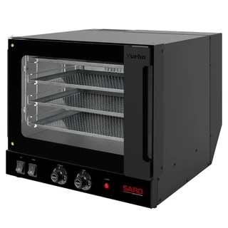 Forno Assador Saro Turbo Elétrico Industrial Timer Com 4 Esteiras 35x35cm 220V FT22